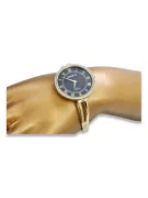 Италиански жълт 14k злато 585 дама часовник Geneve lw053y