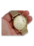 Złoty zegarek męski 14K Geneve, kwarcowy, włoski, 40mm | Zlotychlopak.pl