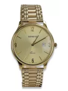 Vyrų auksinis laikrodis 14k 585 su Geneve apyranka mw017y&mbw012y