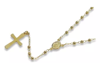 Italian yellow 14k gold 585 rosary chain rcc004y