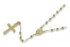 Italian yellow 14k gold 585 rosary chain rc004y