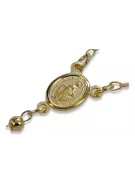 Italienische gelbe 14-Karat-Gold-585-Rosenkranzkette rcc004y