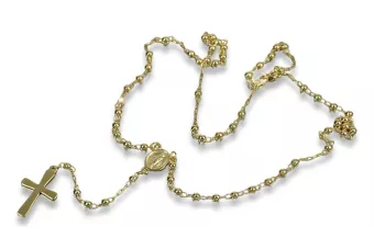 Galben italian 14k aur 585 lanț rozariu rcc004y