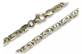 Yellow 14k 585 solid gold Tiger eye chain cc021y