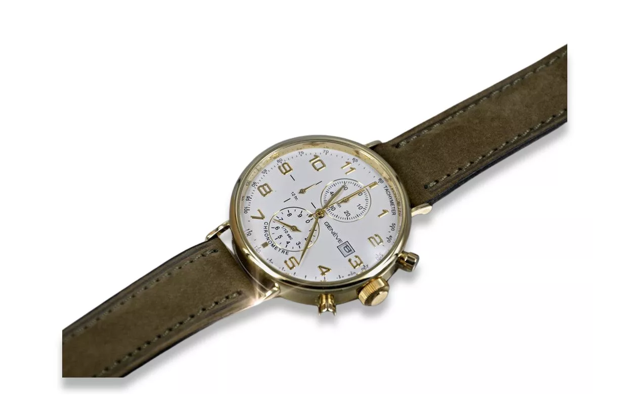 Італійське жовте золото чоловічий годинник Geneve mw053y