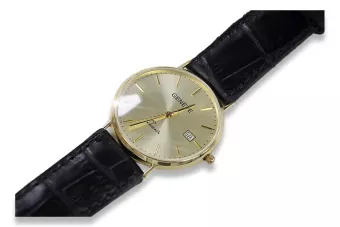 Italian galben 14k de aur ceas pentru bărbați Geneve mw006y