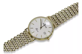 Złoty zegarek męski 14k 585 Geneve mw006ydw&mbw004y