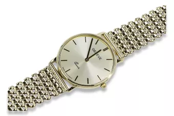 Жовтий 14k 585 золотий чоловічий годинник Geneve mw004ydw&mbw004y