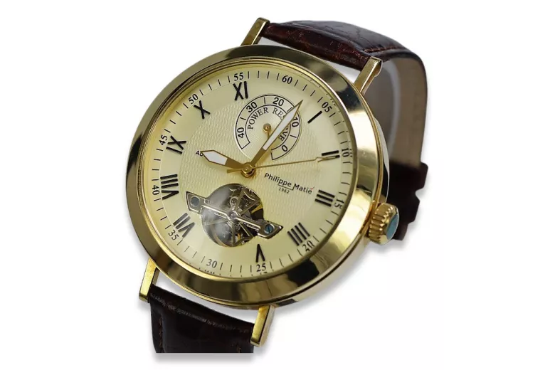 Reloj italiano para hombre de oro amarillo 14k 585 mw065y
