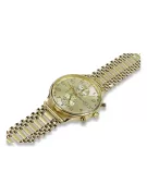 Reloj de hombre amarillo 14k 585 oro Geneve mw005y&mbw010y