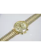 Жълт 14k 585 златен мъжки часовник Geneve mw005y&mbw010y