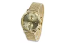 Galben italian 14k 585 ceas de aur pentru bărbați Geneve mw007y&mbw014y