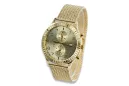 Итальянские желтые 14k 585 золотые мужские часы Geneve mw007y&mbw014y