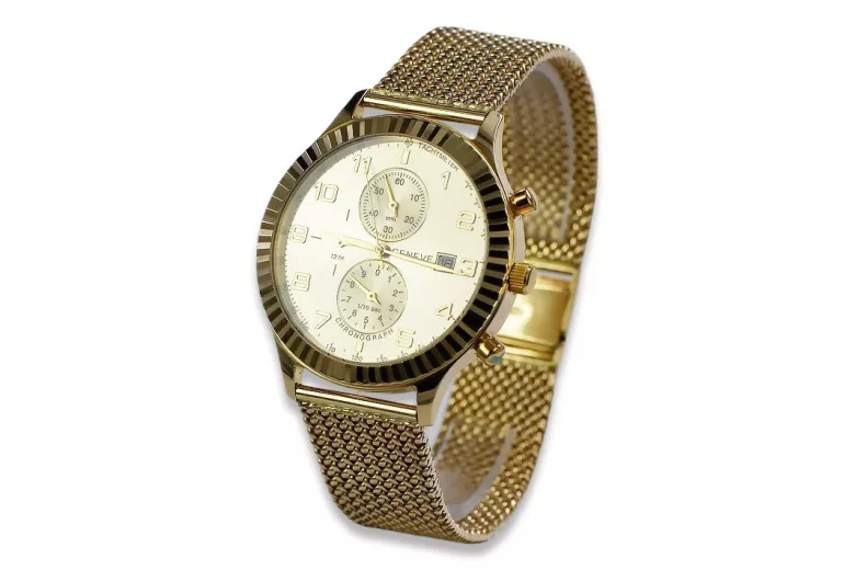 14КХ Gold Чоловічі Geneve Watch mw007ydy&mbw014y