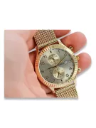 14K Gold Men's Watch, Italian Design, Quartz