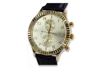 Reloj Geneve para hombre Italian Yellow 14k 585 oro mw007y