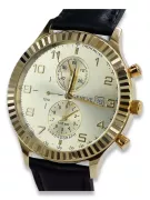 Reloj de oro para hombre Geneve ★ zlotychlopak.pl ★ Pureza de oro 585 333 Precio bajo!