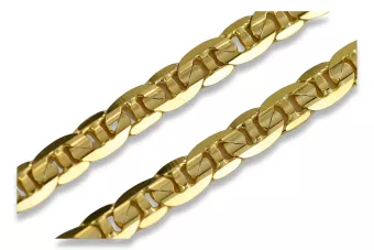 Italian yellow 14k 585 gold Guccistyle chain cc015y