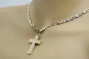 Italian yellow 14k gold  cross & chain ctc016yM&cc031y