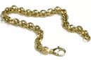 Italienisches Anker-Diamantschliff-Armband aus 14 Karat Gelbgold cb003y