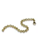 Jaune italien or 14 carats Anchor diamondcut bracelet cb003y