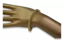 Italian yellow 14k gold Anchor diamondcut bracelet cb003y