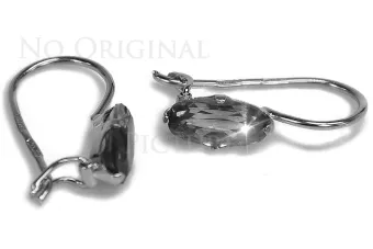 Russisches sowjetisches Silber vergoldet 925 Alexandrit Rubin Smaragd Saphir Aquamarin Zirkon ... Ohrringe vec011s