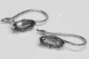 Vintage silver 925 Alexandrite Ruby Emerald Sapphire Aquamarine Zircon ... earrings vec011s