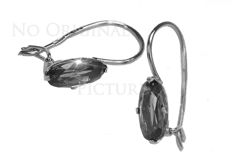 Vintage silver 925 Alexandrite Ruby Emerald Sapphire Aquamarine Zircon ... earrings vec011s