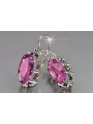 copie de russe soviétique argent rose plaqué or 925 Alexandrite rubis émeraude saphir aigue-marine zircon ... Boucles d’oreilles