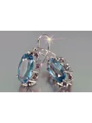 copie de russe soviétique argent rose plaqué or 925 Alexandrite rubis émeraude saphir aigue-marine zircon ... Boucles d’oreilles