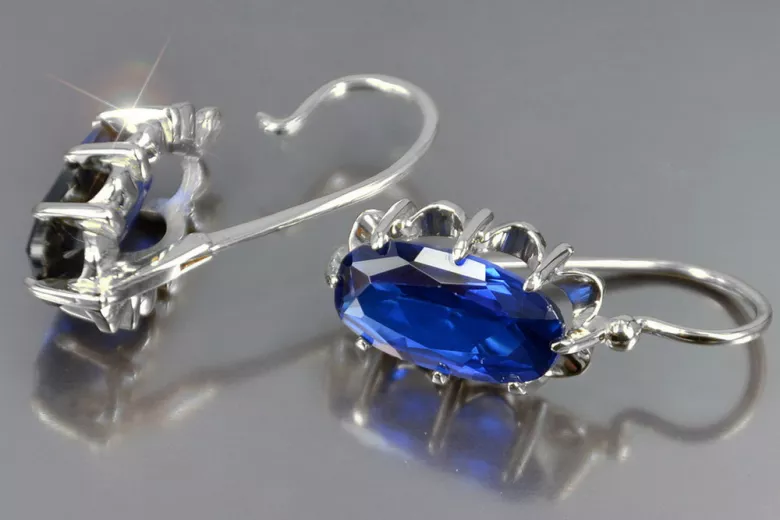 copie a rus sovietic de argint a crescut placat cu aur 925 Alexandrite Ruby Emerald Safir Aquamarine Zircon ... cercei vec039sgp