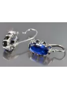 Russisches sowjetisches Silber Rosé vergoldet 925 Alexandrit Rubin Smaragd Saphir Aquamarin Zirkon ... Ohrringe vec039sgp