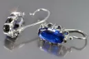 copie a rus sovietic de argint a crescut placat cu aur 925 Alexandrite Ruby Emerald Safir Aquamarine Zircon ... cercei vec039sgp
