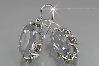 copy of Vintage silver rose gold plated 925 Alexandrite Ruby Emerald Sapphire Aquamarine Zircon ... earrings vec039sgp