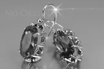 copy of Vintage silver rose gold plated 925 Alexandrite Ruby Emerald Sapphire Aquamarine Zircon ... earrings vec039sgp