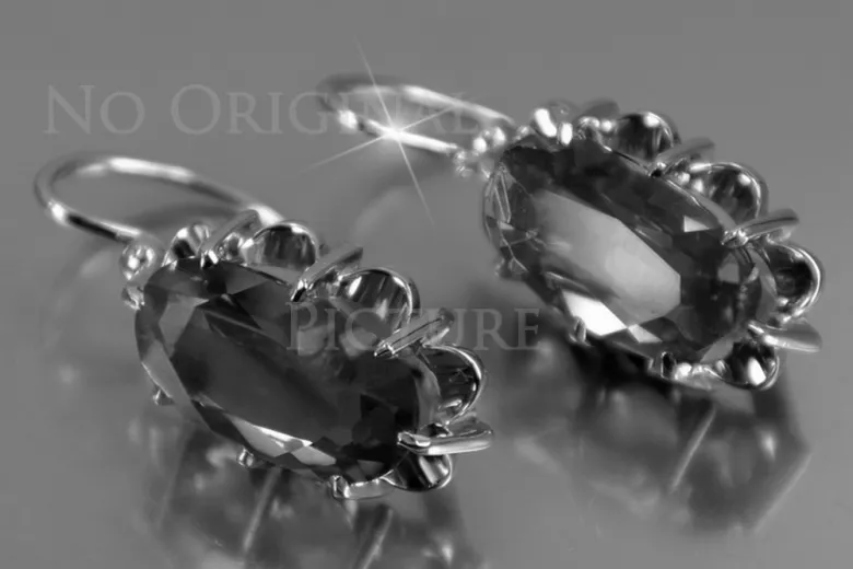 copy of Vintage silver rose gold plated 925 Alexandrite Ruby Emerald Sapphire Aquamarine Zircon ... earrings vec039sgp