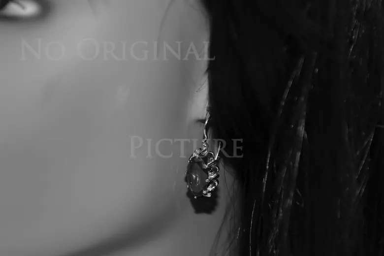 copy of Vintage silver rose gold plated 925 Alexandrite Ruby Emerald Sapphire Aquamarine Zircon ... earrings vec039sgp