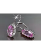 Russisches sowjetisches Silber Rosé vergoldet 925 Alexandrit Rubin Smaragd Saphir Aquamarin Zirkon ... Ohrringe vec047sgp