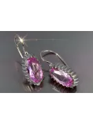 Russisches sowjetisches Silber Rosé vergoldet 925 Alexandrit Rubin Smaragd Saphir Aquamarin Zirkon ... Ohrringe vec047sgp