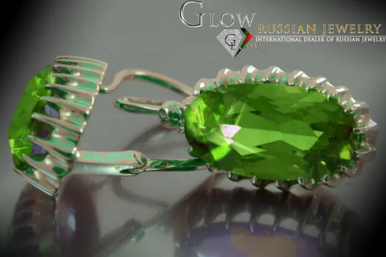 Plata soviética rusa chapada en oro rosa 925 Alejandrita Rubí Esmeralda Zafiro Aguamarina Zircón ... Pendientes VEC047SGP