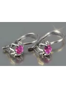 Vintage silver rose gold plated 925 Alexandrite Ruby Emerald Sapphire Aquamarine Zircon ... earrings vec053sgp