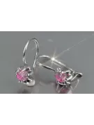 Vintage silver rose gold plated 925 Alexandrite Ruby Emerald Sapphire Aquamarine Zircon ... earrings vec053sgp