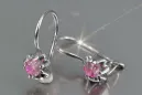 Vintage silver rose gold plated 925 Alexandrite Ruby Emerald Sapphire Aquamarine Zircon ... earrings vec053sgp