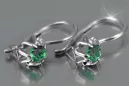 Vintage silver rose gold plated 925 Alexandrite Ruby Emerald Sapphire Aquamarine Zircon ... earrings vec053sgp