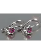 Vintage silver rose gold plated 925 Alexandrite Ruby Emerald Sapphire Aquamarine Zircon ... earrings vec053sgp