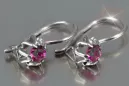 Vintage silver rose gold plated 925 Alexandrite Ruby Emerald Sapphire Aquamarine Zircon ... earrings vec053sgp