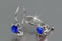 Vintage silver rose gold plated 925 Alexandrite Ruby Emerald Sapphire Aquamarine Zircon ... earrings vec053sgp