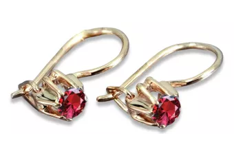 Plata soviética rusa chapada en oro rosa 925 Alejandrita Rubí Esmeralda Zafiro Aguamarina Zircón ... Pendientes VEC053RP