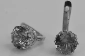 102 / 5 000 Vintage earrings silver 925 with alexandrite ruby sapphire emerald aquamarine zircons vec070s